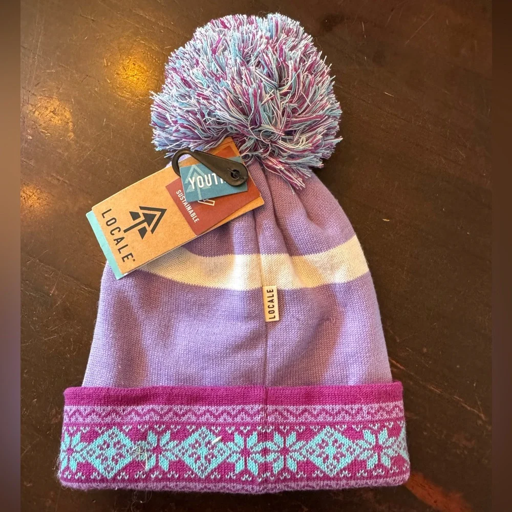 NWT Brighton Junior Goggle Lavender and Magenta Kids Beanie
